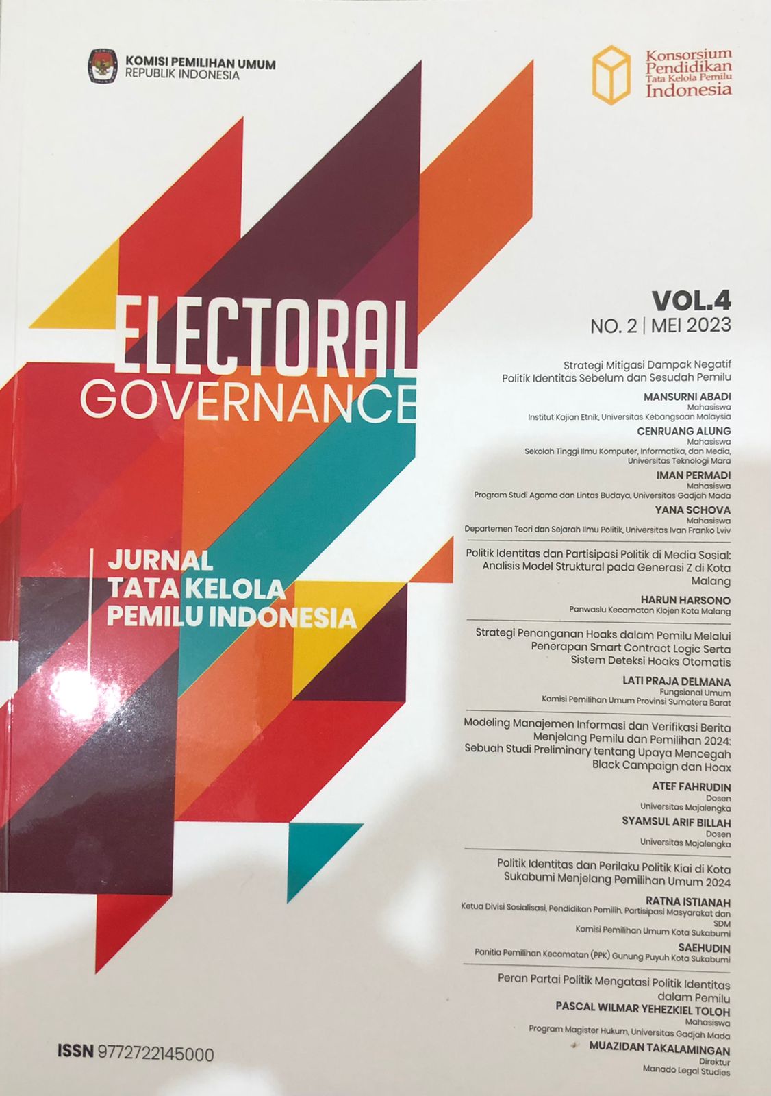 Electoral Governance : Jurnal Tata Kelola Pemilu Indonesia